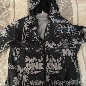 AND1 Kids Graphic Black and Gray Puffer Jacket